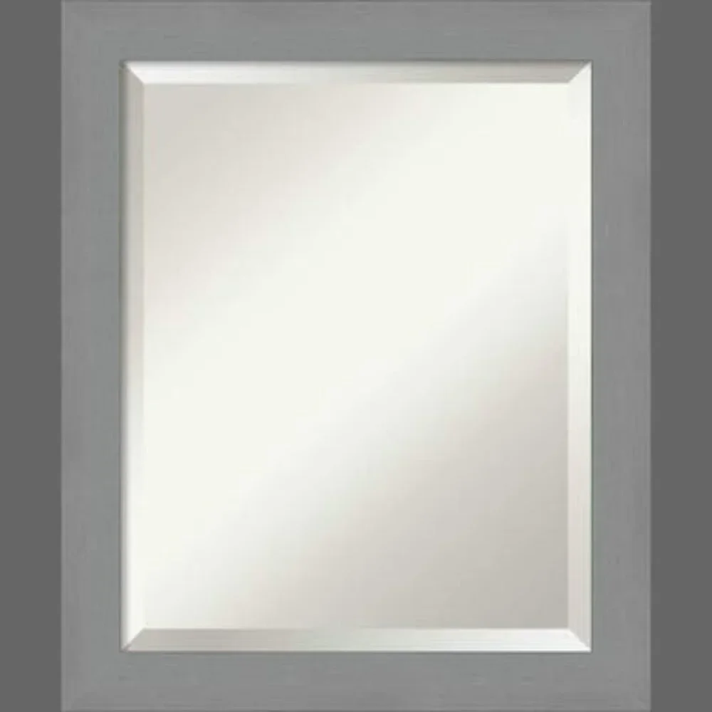 Amanti Framed Brushed Nickel Mirror, Size 16x20